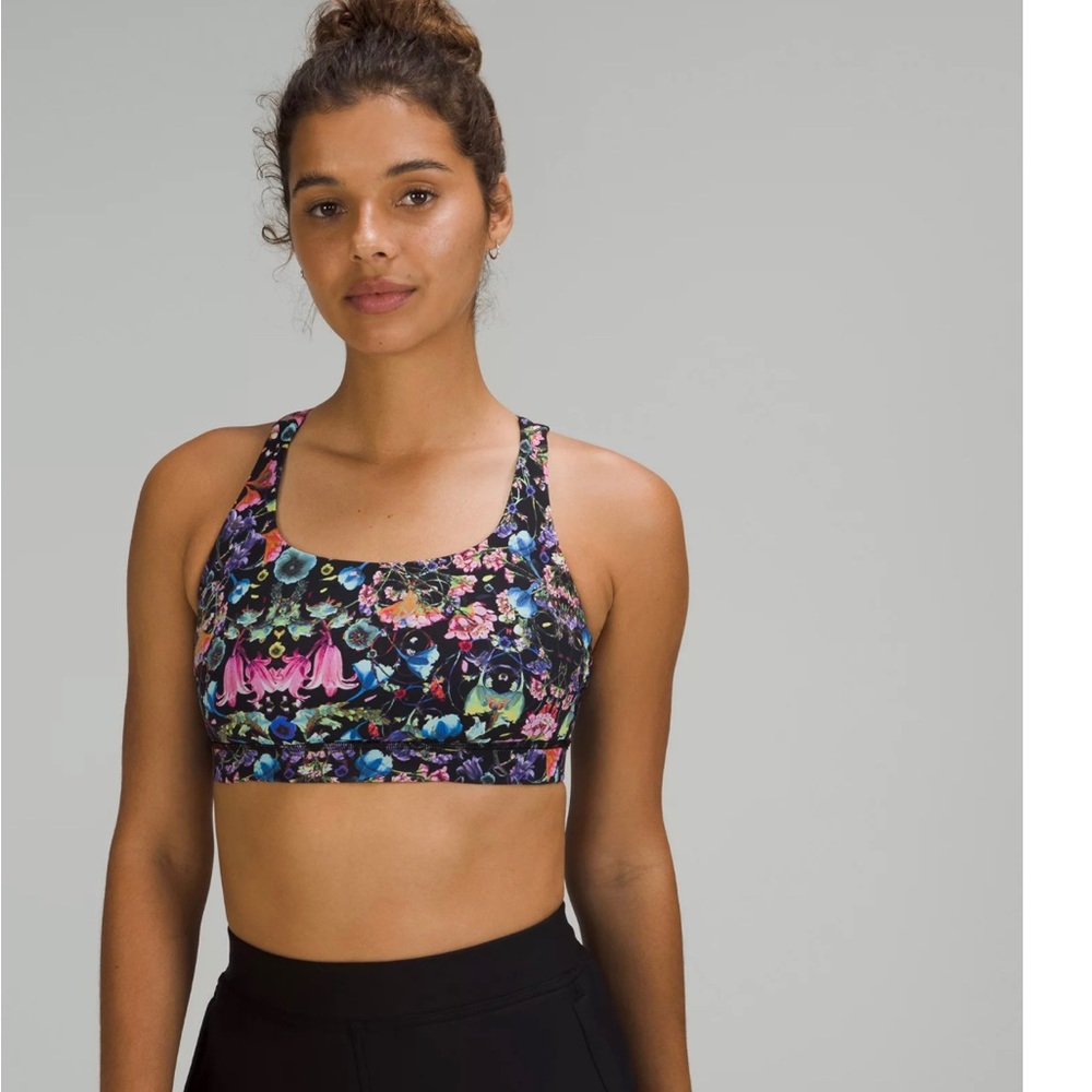 Lululemon Energy Bra in flowerscope black multi